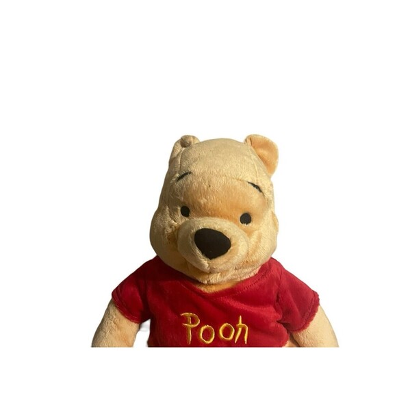 Disney Store Winnie The Pooh 16” Plush Stuffed Classic Bear Red Sweater - Picture 7 of 16